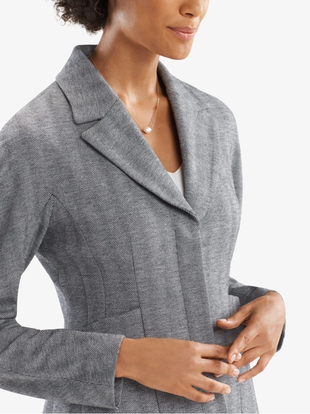 MM LaFleur Wakefield Jacquard Herringbone Blazer Jacket Size 2
